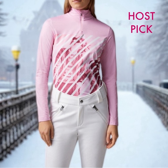 NWT Bogner Beline1 1/4 Zip Top in Pink M / 8 - Picture 1 of 14